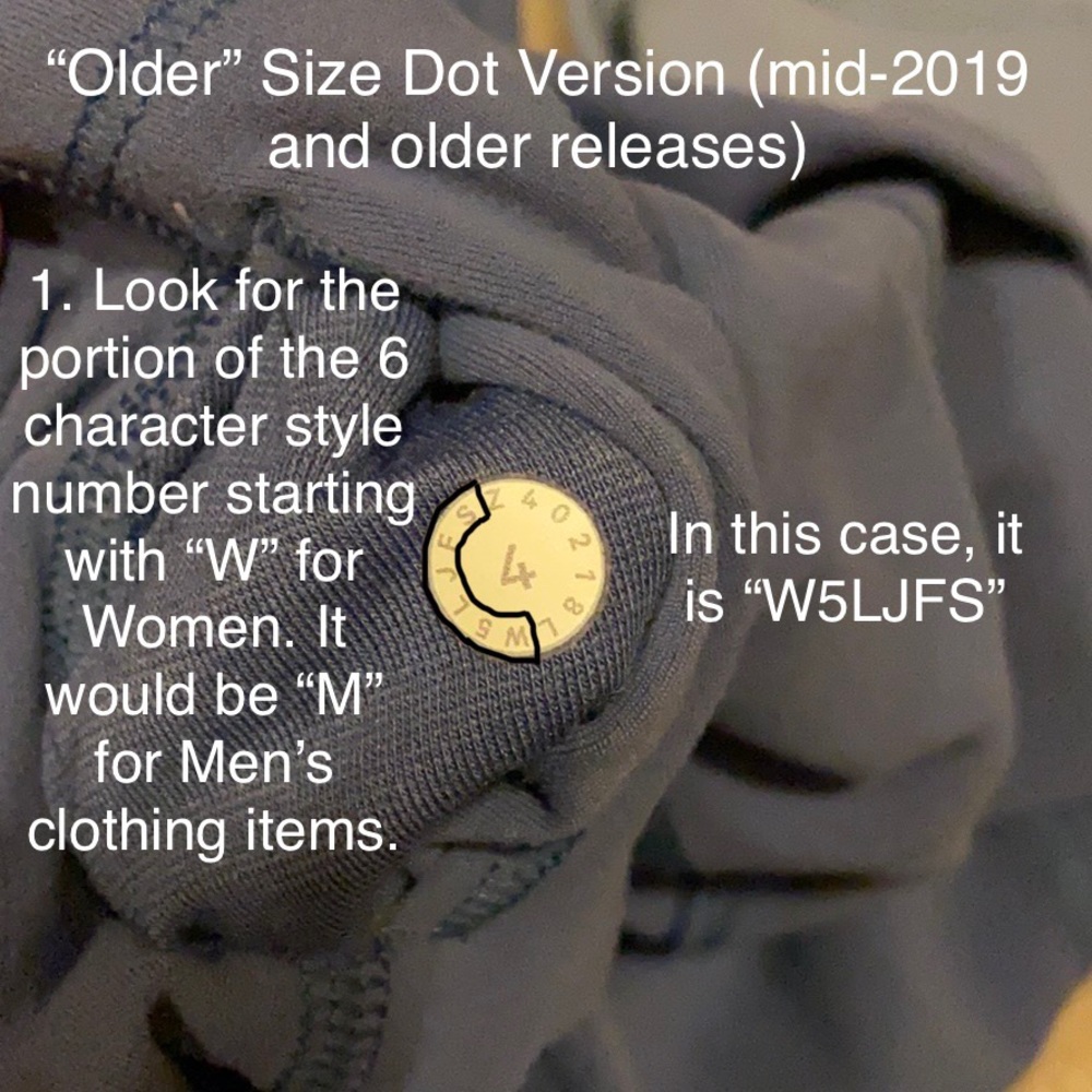 *PSA - HOW TO READ LULULEMON SIZE DOTS - STEPS* - Picture 2 of 9